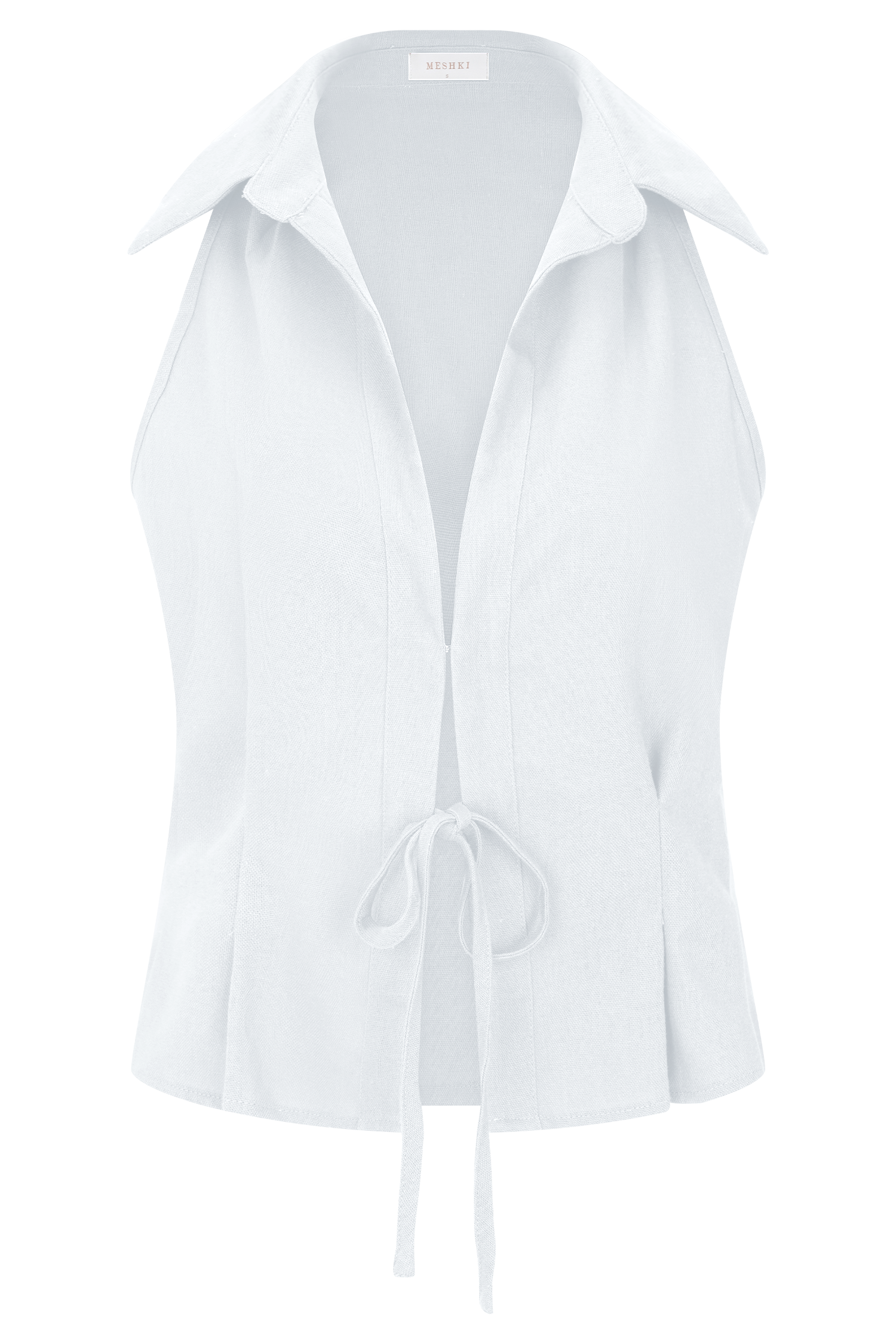 Scout Sleeveless Linen Shirt - White